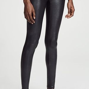 Spanx Faux Leather Pebbled Leggings Black Small